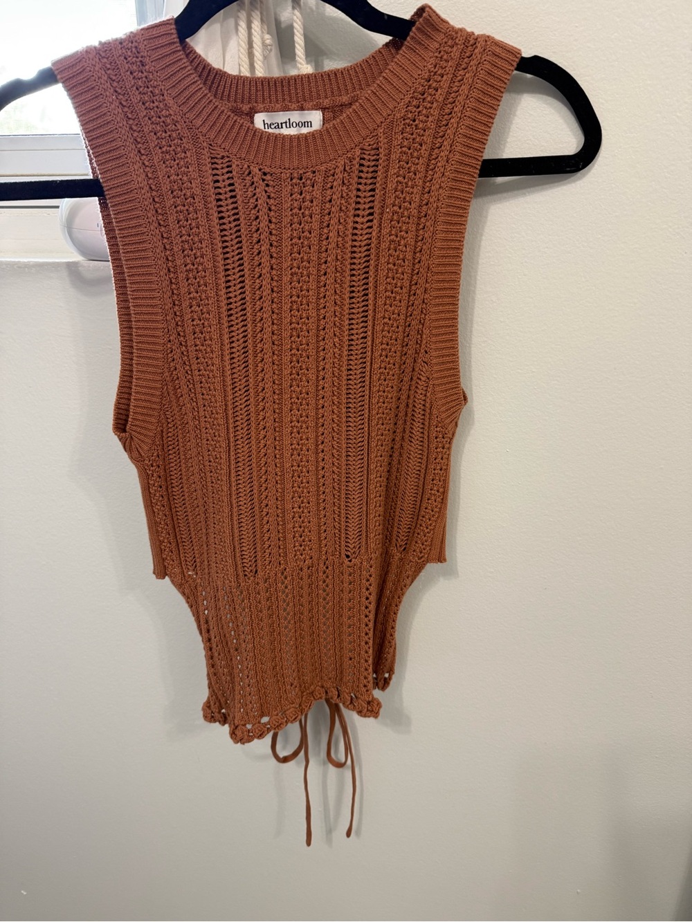 Heartloom Ribbed Knit Sleeveless Top - Rust